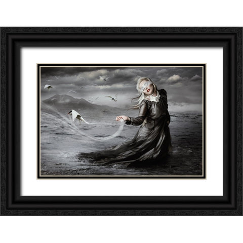 No Eye Can See The Pattern Black Ornate Wood Framed Art Print with Double Matting by Allen, KT