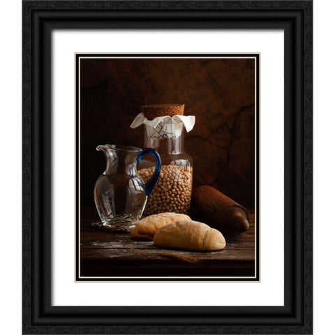 The Simple Life - Italian Breads Black Ornate Wood Framed Art Print with Double Matting by Laercio, Luiz