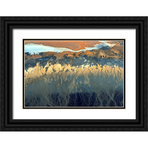 California Aerial Black Ornate Wood Framed Art Print with Double Matting by Ghirardini, Tanja
