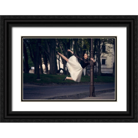 I Dance-I Am Black Ornate Wood Framed Art Print with Double Matting by Krystynek Mqep, Martin