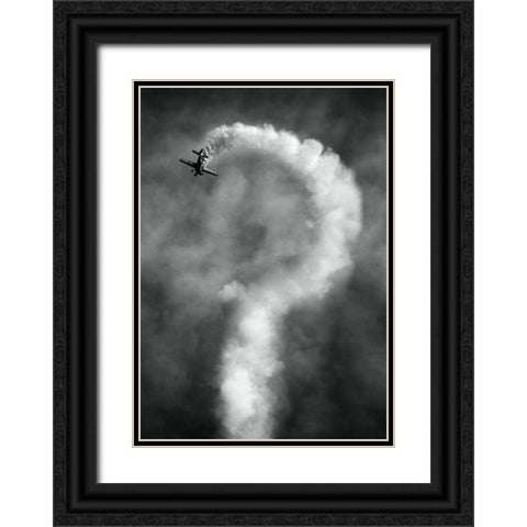 Questions About This Manoeuvre?-Anyone?-No? Black Ornate Wood Framed Art Print with Double Matting by Reinders, Riekus