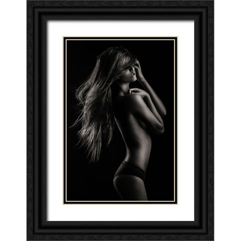 Sensual Beauty Black Ornate Wood Framed Art Print with Double Matting by Krystynek MQEP, Martin