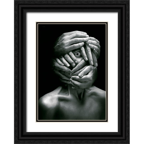 Sensus Videndi Black Ornate Wood Framed Art Print with Double Matting by Goncharova, Angelina