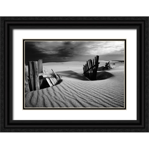 Konfrontation Black Ornate Wood Framed Art Print with Double Matting by Kulagin, Dmitry
