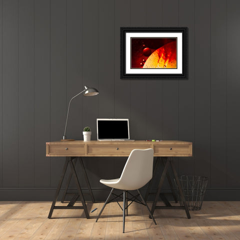 Solar Radiations Black Ornate Wood Framed Art Print with Double Matting by BRAVIN, Fabien