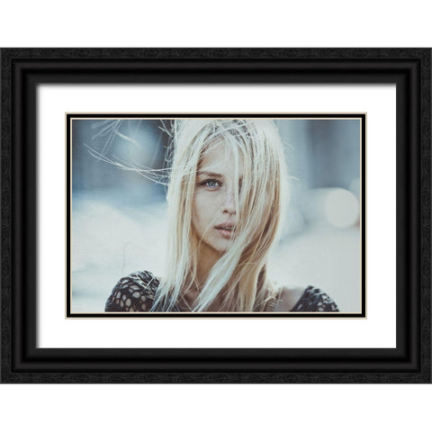 Cold Infinity Black Ornate Wood Framed Art Print with Double Matting by Lepeshev, Pavel