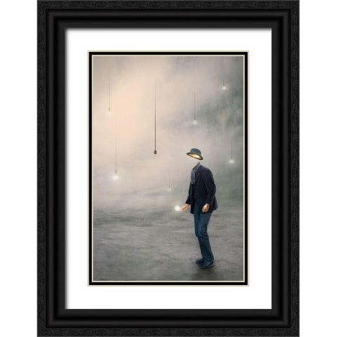 Illumination Black Ornate Wood Framed Art Print with Double Matting by Bowen, Baden