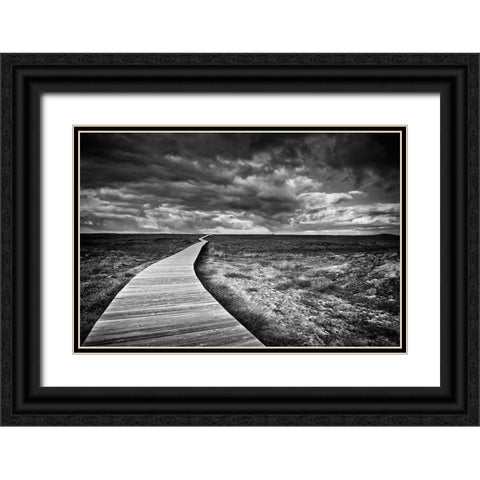 The Way Black Ornate Wood Framed Art Print with Double Matting by Pascual Buye, Santiago