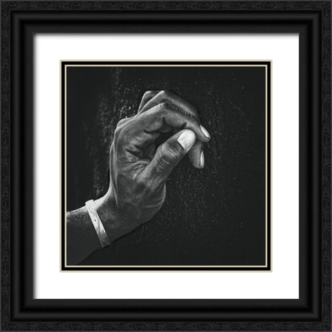 The Patient Husband Black Ornate Wood Framed Art Print with Double Matting by Flour, Piet