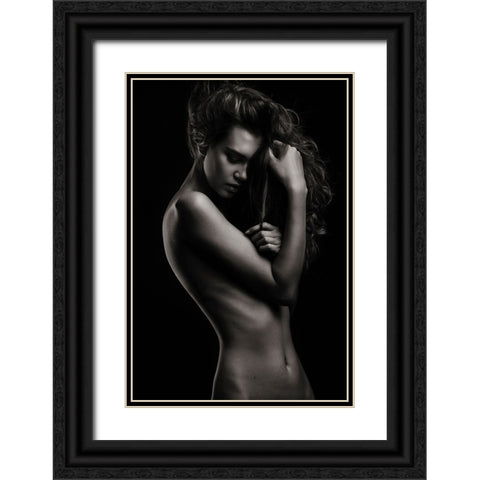 Sensual Beauty Black Ornate Wood Framed Art Print with Double Matting by Krystynek MQEP, Martin