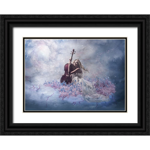 Music Of The Soul Black Ornate Wood Framed Art Print with Double Matting by Simongulashvili, Natalia