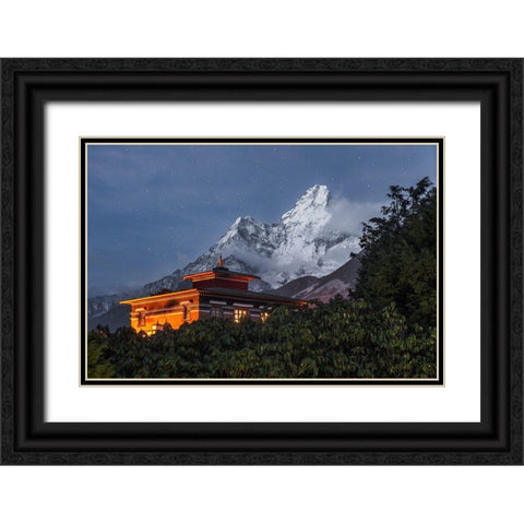 As Night Falls Black Ornate Wood Framed Art Print with Double Matting by Wrobel, Karsten