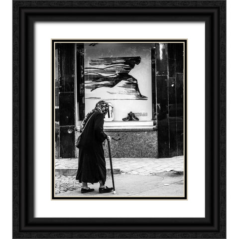 Speed A??A??Up Black Ornate Wood Framed Art Print with Double Matting by Mousavi, Behnam