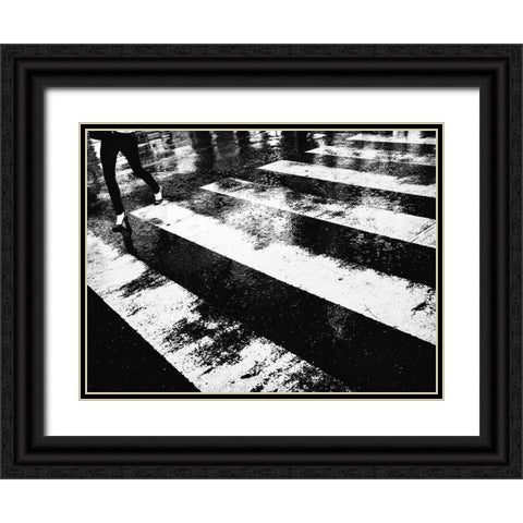 Untitled Black Ornate Wood Framed Art Print with Double Matting by Suzuki, Tatsuo