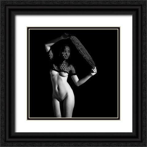 Shadow Play Black Ornate Wood Framed Art Print with Double Matting by D., Julian