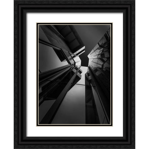 Core Of Light Black Ornate Wood Framed Art Print with Double Matting by Van Den, Jef