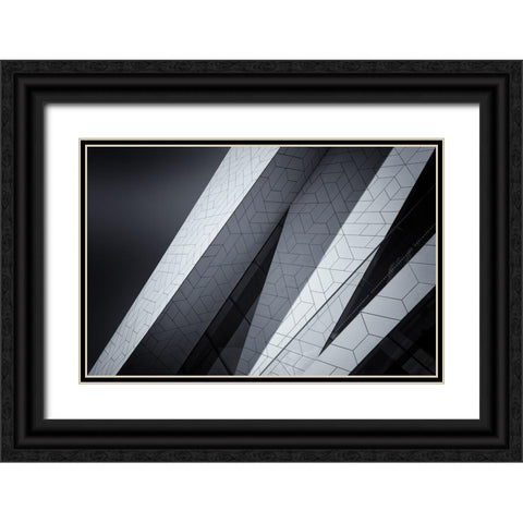 The Eye Black Ornate Wood Framed Art Print with Double Matting by Van De, Jeroen