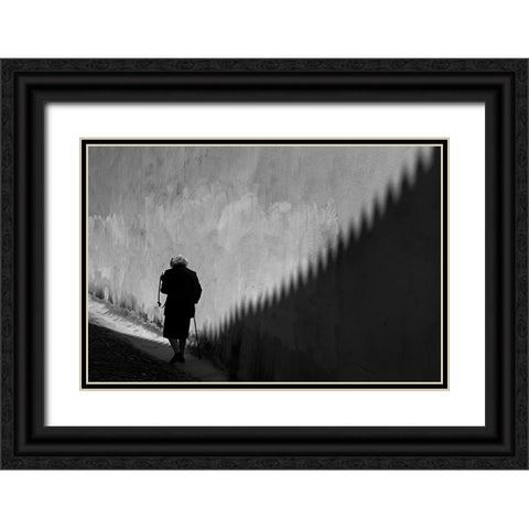 The Great Wall Black Ornate Wood Framed Art Print with Double Matting by Carlos, KK