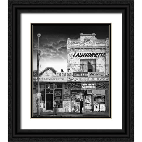 Mixed Business Black Ornate Wood Framed Art Print with Double Matting by Donoghue, Adrian