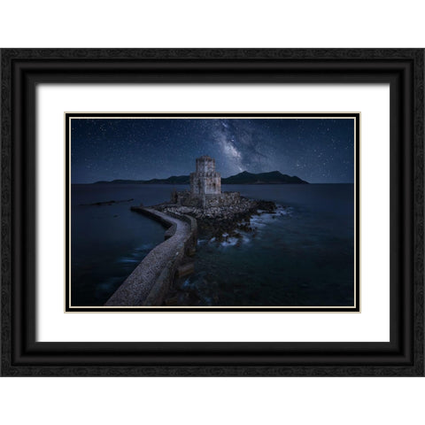 Remains Of The Past Black Ornate Wood Framed Art Print with Double Matting by Kaddas, Chris