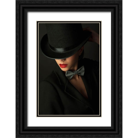Qmystery Under The Topperq Black Ornate Wood Framed Art Print with Double Matting by Corcoveanu, Livia
