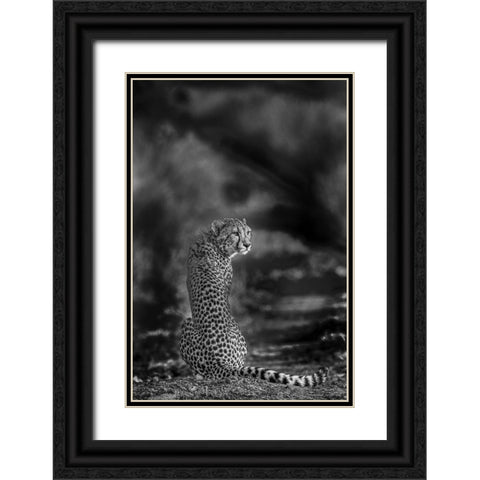 The Look Back Black Ornate Wood Framed Art Print with Double Matting by Marx, Jaco