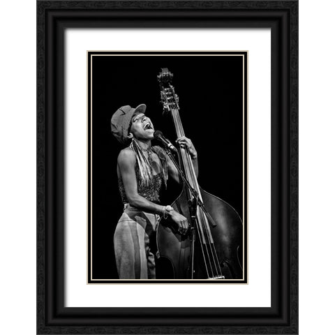 The Bass Singer Black Ornate Wood Framed Art Print with Double Matting by Cocks, Leonard