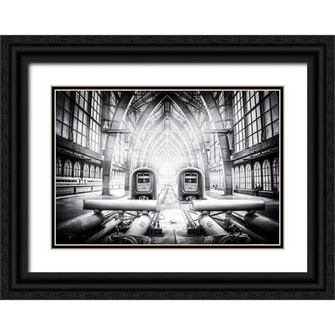 Take The 442 On Track 4,75 Black Ornate Wood Framed Art Print with Double Matting by Flour, Bruno