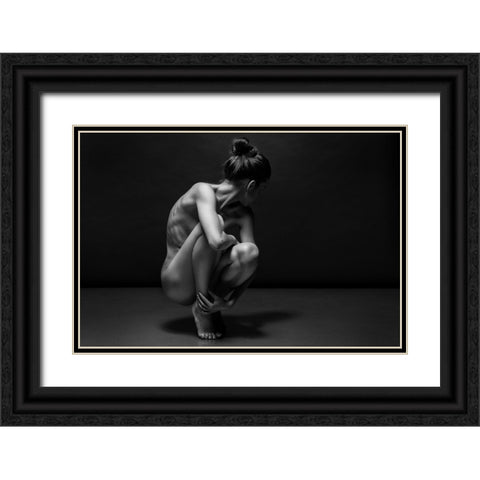 Bodyscape Black Ornate Wood Framed Art Print with Double Matting by Belovodchenko, Anton