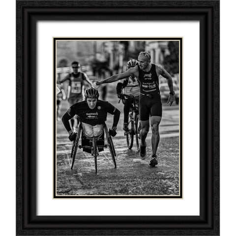 Cooling Down Black Ornate Wood Framed Art Print with Double Matting by Cocks, Leonard