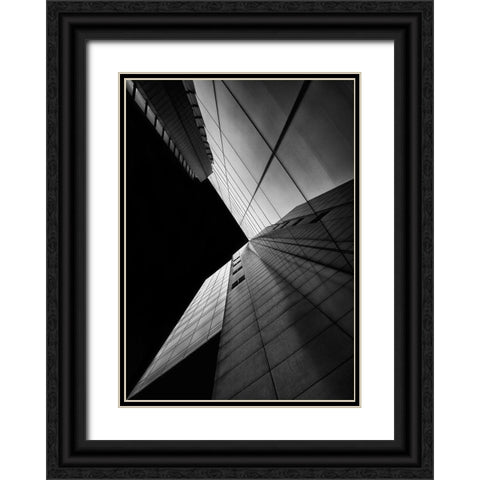 Shapes Of Light Black Ornate Wood Framed Art Print with Double Matting by Depaepe, Yvette