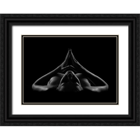Eszter Black Ornate Wood Framed Art Print with Double Matting by Kiss, Jozef
