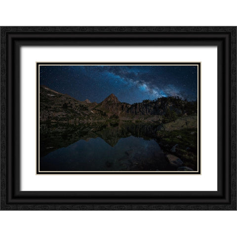 Mountain Lake Black Ornate Wood Framed Art Print with Double Matting by Martin Castan, David