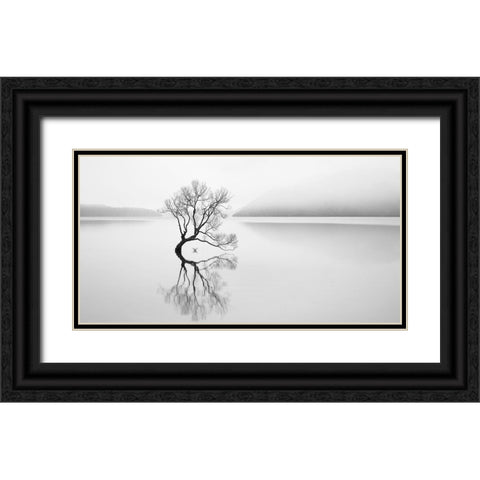 Serenity Black Ornate Wood Framed Art Print with Double Matting by Jones, Neville