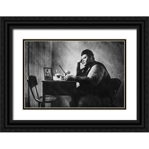 I Miss You-Mom Black Ornate Wood Framed Art Print with Double Matting by Satriani, Jay