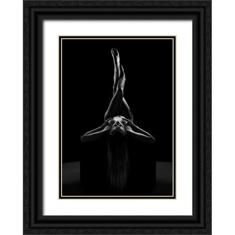 Eszter Black Ornate Wood Framed Art Print with Double Matting by Kiss, Jozef