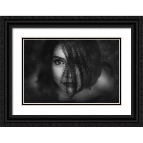 I Saw You Black Ornate Wood Framed Art Print with Double Matting by Marlianto, Ivan