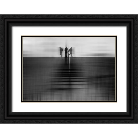 What If... Black Ornate Wood Framed Art Print with Double Matting by Kuiper, Leonie