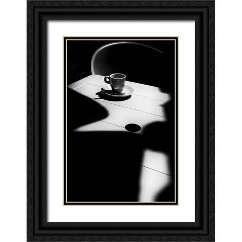 Coffee Time Black Ornate Wood Framed Art Print with Double Matting by Azevedo, Olavo