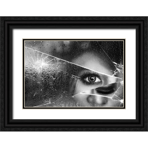 Face Of Pieces Black Ornate Wood Framed Art Print with Double Matting by Marlianto, Ivan