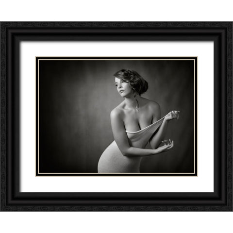 Hollie Black Ornate Wood Framed Art Print with Double Matting by Catchlight Studio