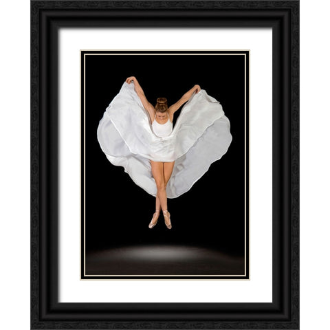 Entrechat En Blanc Black Ornate Wood Framed Art Print with Double Matting by Pentony MA, Pauline