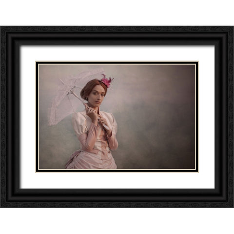 A Walk Black Ornate Wood Framed Art Print with Double Matting by Mest, Olga