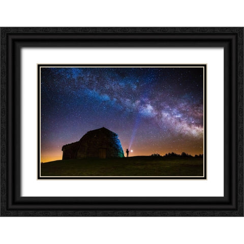 Counting Stars Black Ornate Wood Framed Art Print with Double Matting by Gadea, Jose