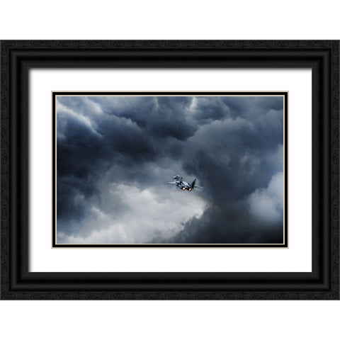 Into The Inferno Black Ornate Wood Framed Art Print with Double Matting by Leon