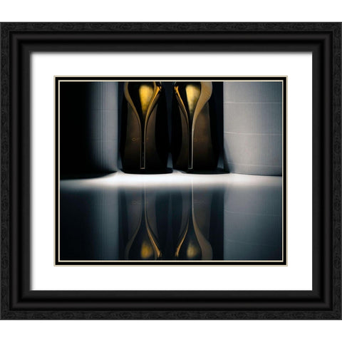 Gold Black Ornate Wood Framed Art Print with Double Matting by Schottstaedt, Erik