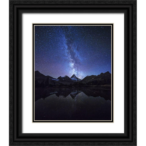 Million Stars Black Ornate Wood Framed Art Print with Double Matting by Chantaravisoot, Naphat