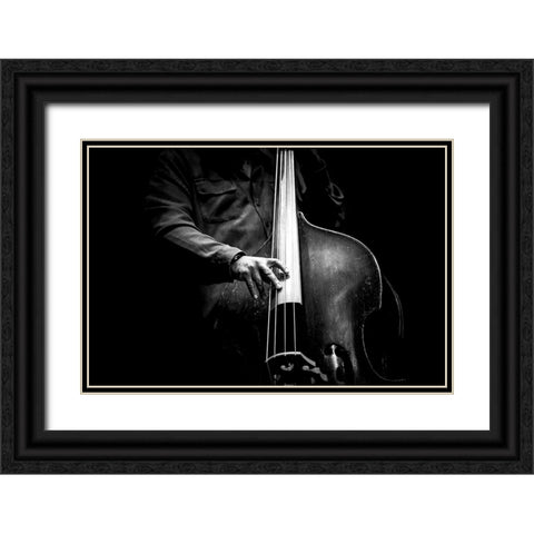 Jazz Black Ornate Wood Framed Art Print with Double Matting by Simoes, Goncalo