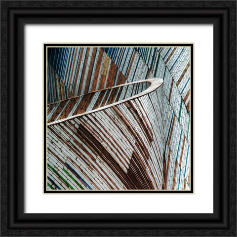 Colored Funnel Black Ornate Wood Framed Art Print with Double Matting by Claes, Gilbert