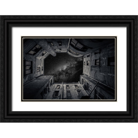 Fashion House Black Ornate Wood Framed Art Print with Double Matting by Cioplea, Vlad